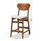Baxton Studio Katya Mid-Century Modern Grey Fabric and Walnut Brown Finished Wood 2-Piece Counter Stool Set 183-11638-Zoro - alternate 3